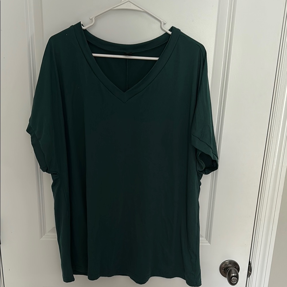 BUNDLE Deep Green V-Neck Short Sleeve Top BUNDLE ALL 2X BLUE BLACK RED PURPLE